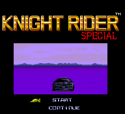 Knight Rider Special title screen for PC Engine